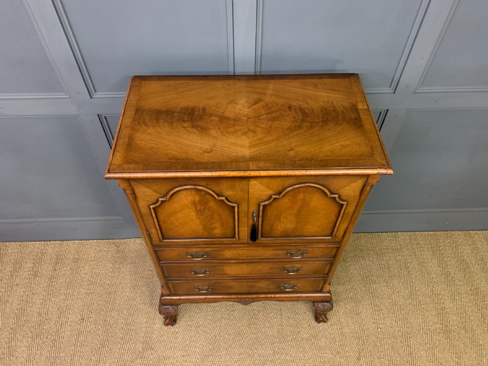 Burr Walnut Press Cupboard by Maple and Co View III