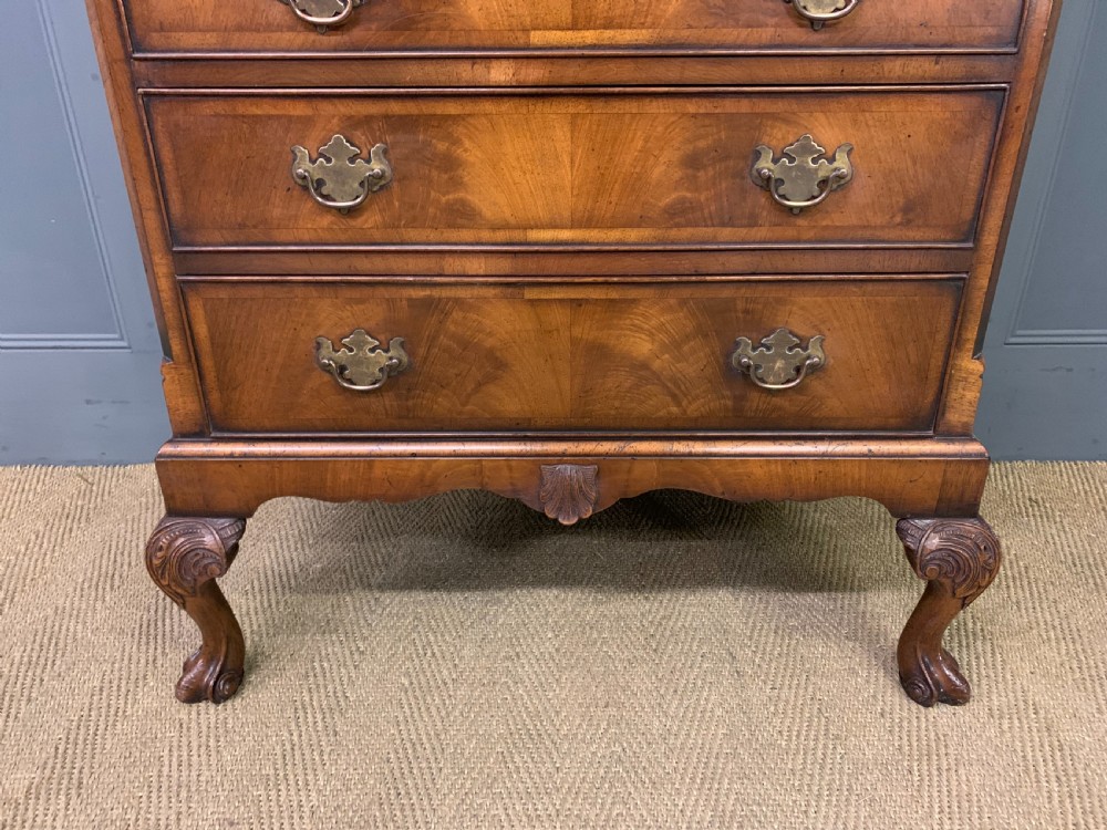 Burr Walnut Press Cupboard by Maple and Co View IV