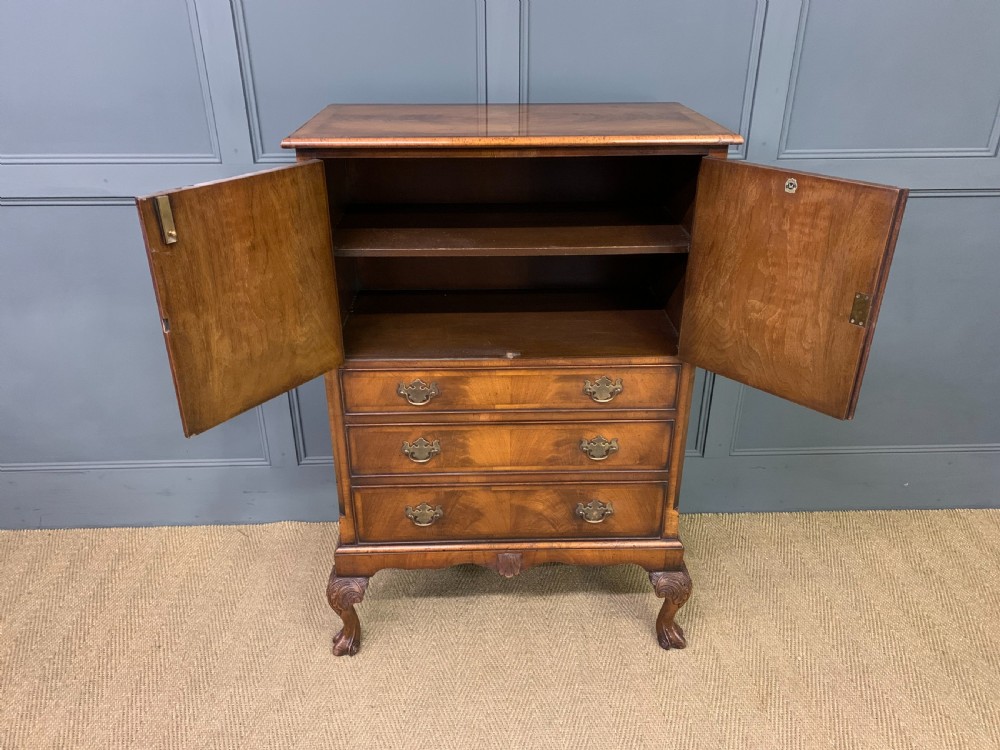 Burr Walnut Press Cupboard by Maple and Co View VI