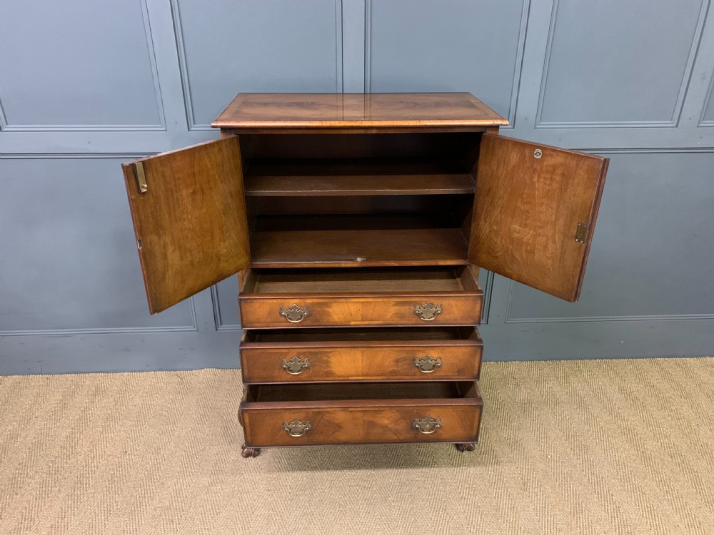 Burr Walnut Press Cupboard by Maple and Co View VII