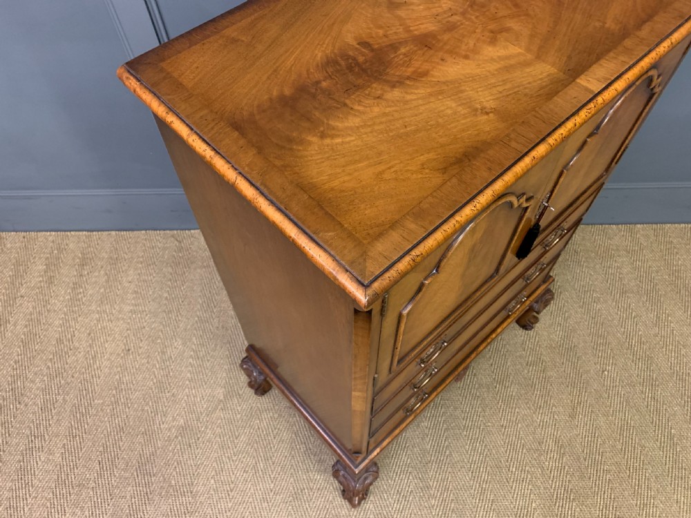 Burr Walnut Press Cupboard by Maple and Co View XI