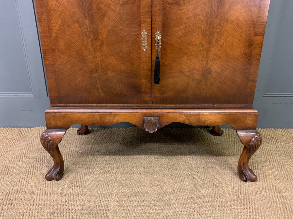 Burr Walnut Cocktail Cabinet View II
