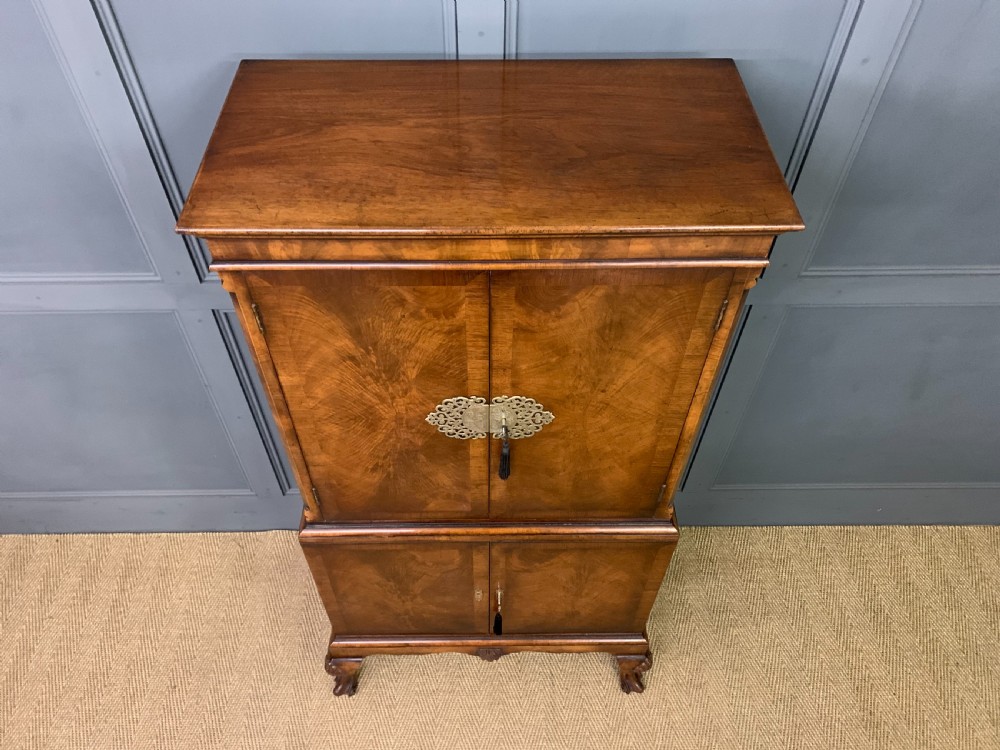 Burr Walnut Cocktail Cabinet View IV