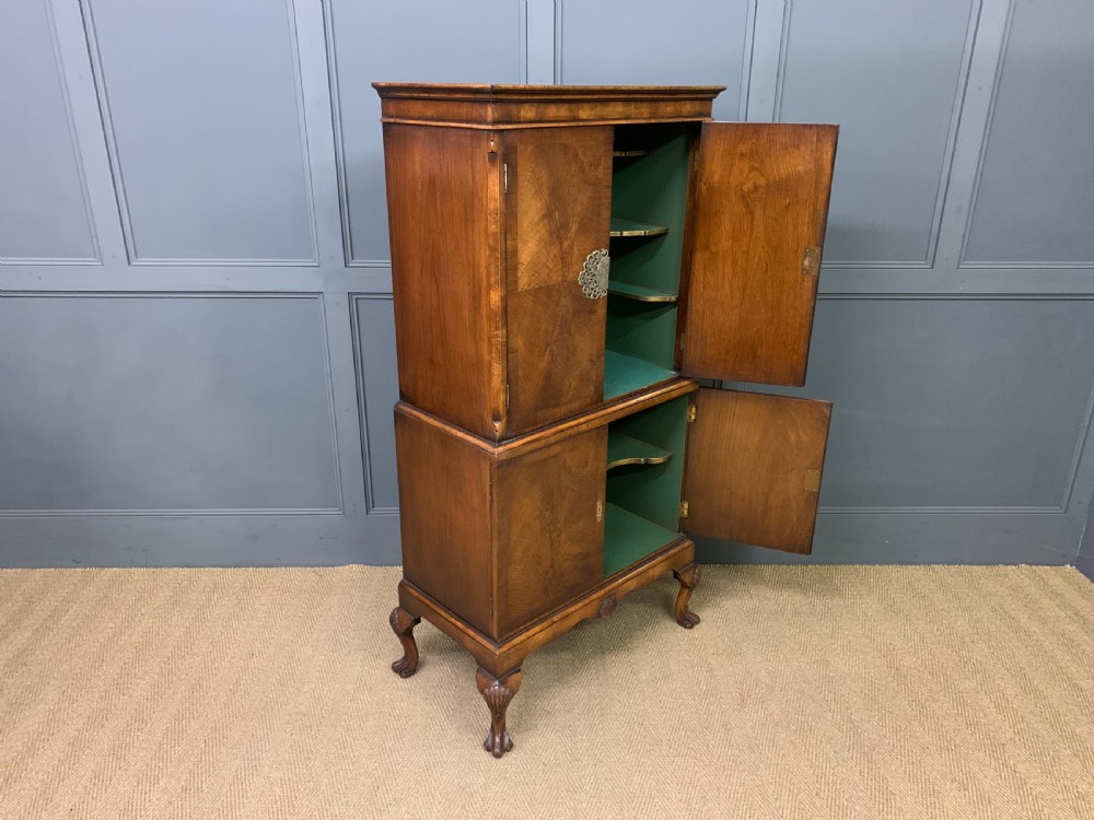 Burr Walnut Cocktail Cabinet View IX