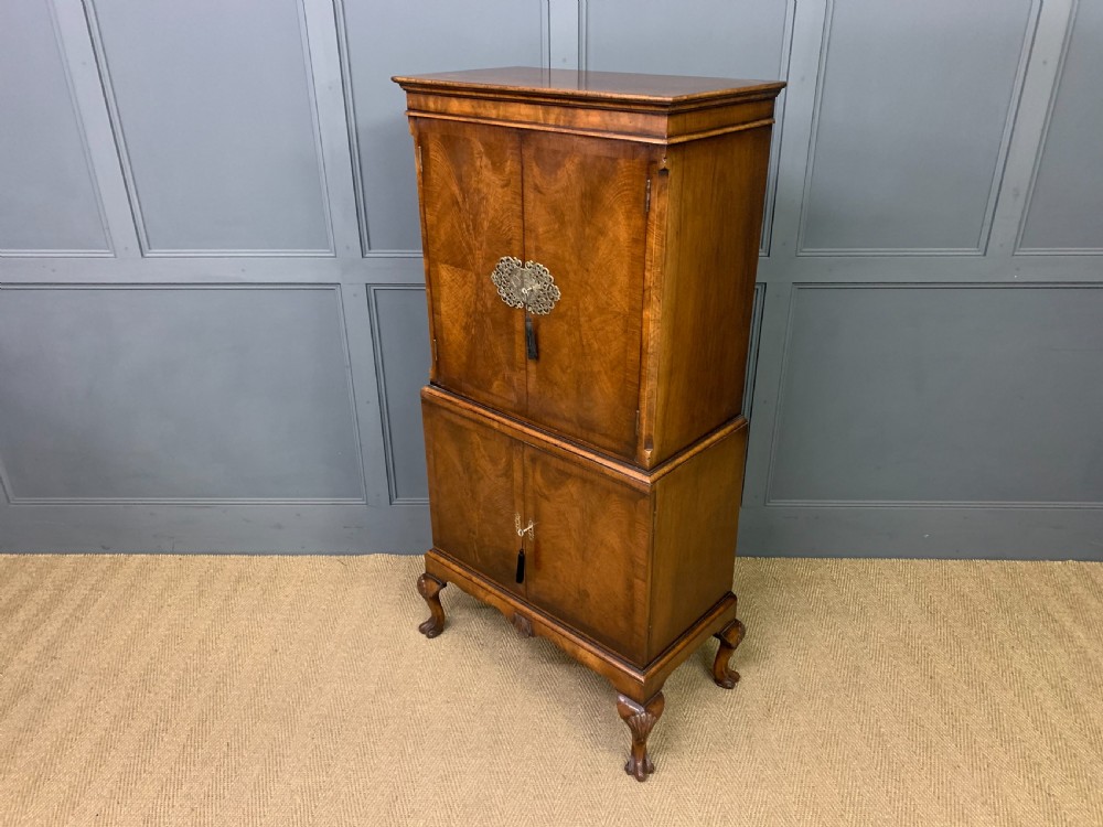 Burr Walnut Cocktail Cabinet View X