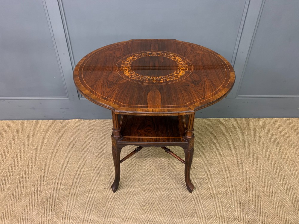 Inlaid Rosewood Occasional Table