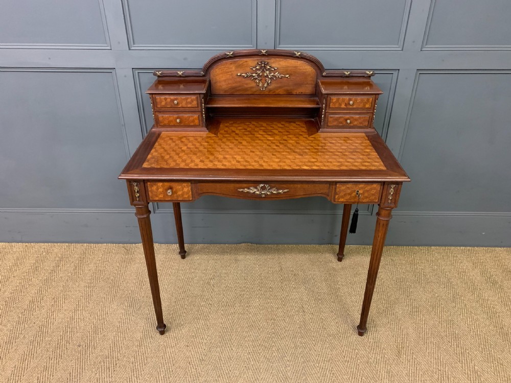 French Parquetry Inlaid Writing Desk