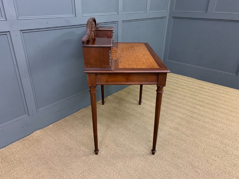 French Parquetry Inlaid Writing Desk View X