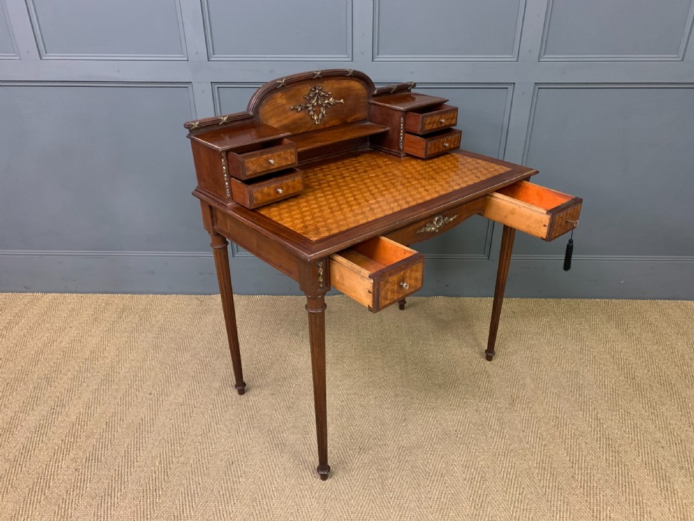 French Parquetry Inlaid Writing Desk View XI