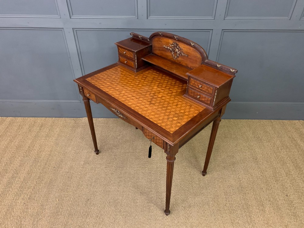 French Parquetry Inlaid Writing Desk View XII