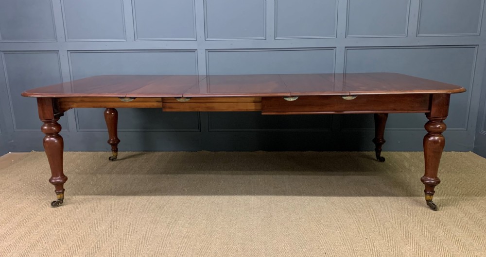 William IV Mahogany 3 Leaf Extending Dining Table View VI