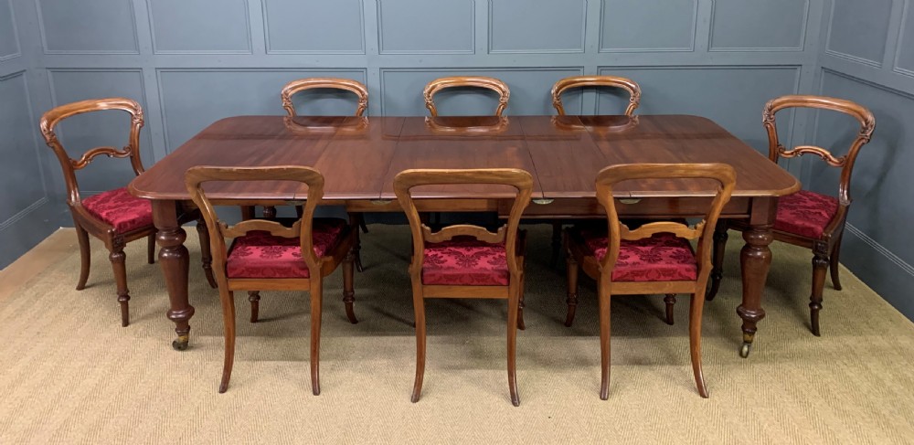 William IV Mahogany 3 Leaf Extending Dining Table View XIII