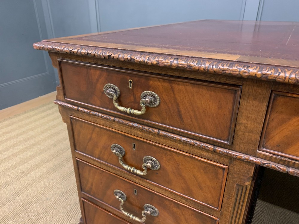 Maple and Co Mahogany Partners Desk View VI