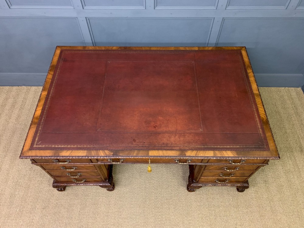 Maple and Co Mahogany Partners Desk View VIII
