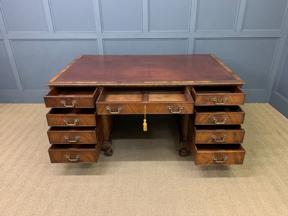 Maple and Co Mahogany Partners Desk View X