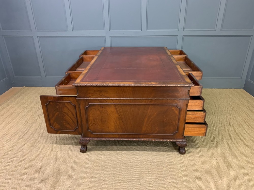 Maple and Co Mahogany Partners Desk View XV