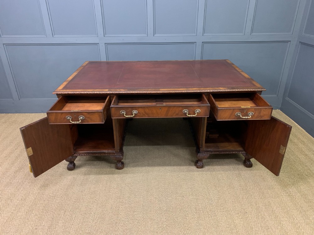 Maple and Co Mahogany Partners Desk View XVII