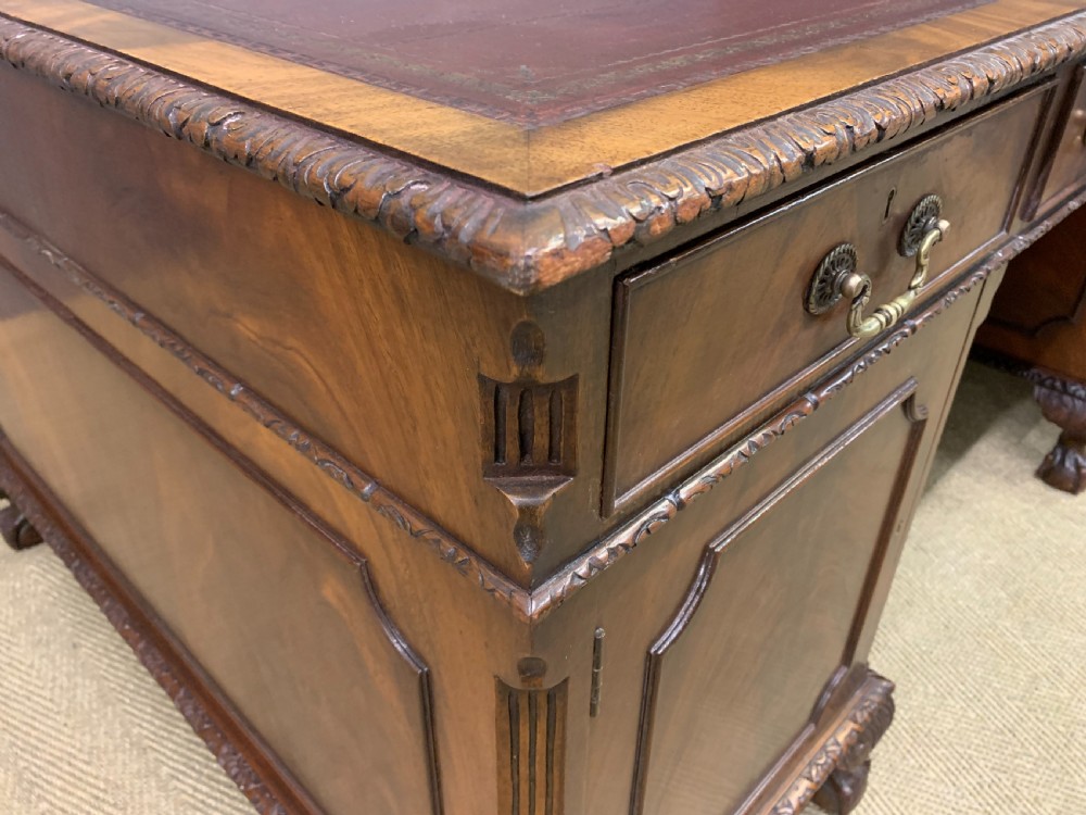Maple and Co Mahogany Partners Desk View XIX