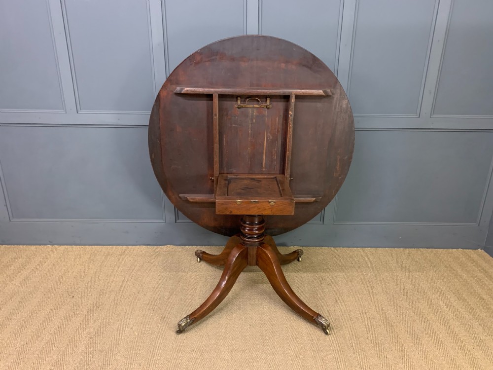 Georgian Mahogany Tilt Top Table View XI