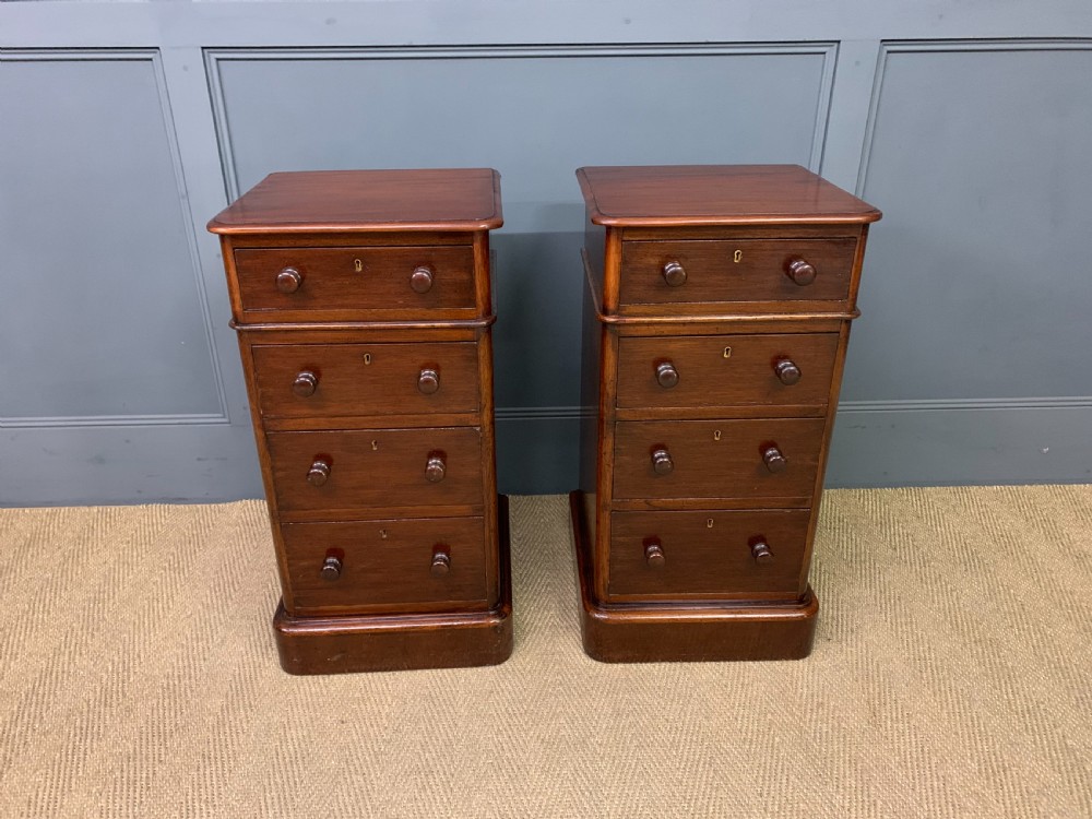 Pair of Victorian Mahogany Bedside Chests