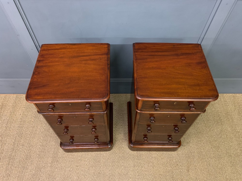 Pair of Victorian Mahogany Bedside Chests View III