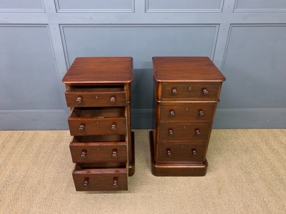 Pair of Victorian Mahogany Bedside Chests View IV