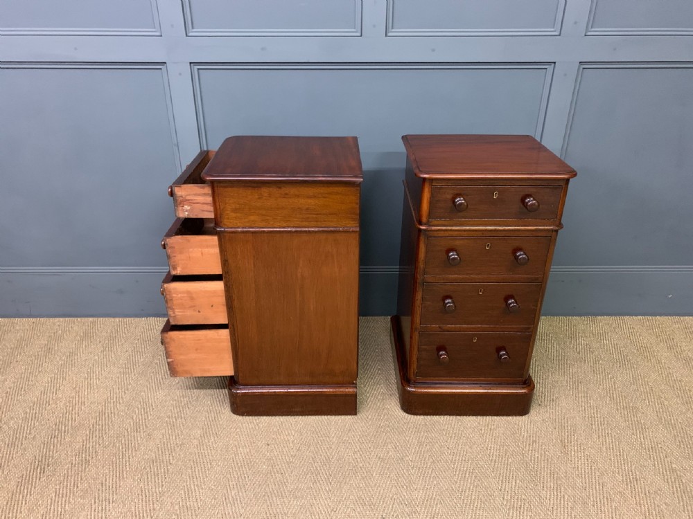 Pair of Victorian Mahogany Bedside Chests View V
