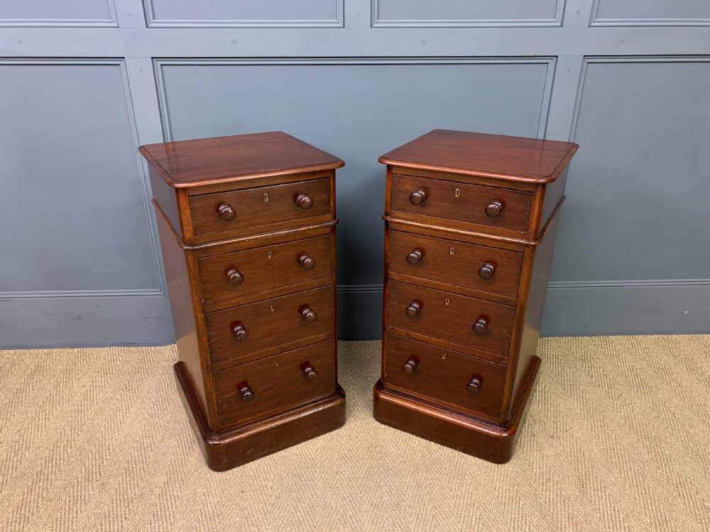 Pair of Victorian Mahogany Bedside Chests View VI