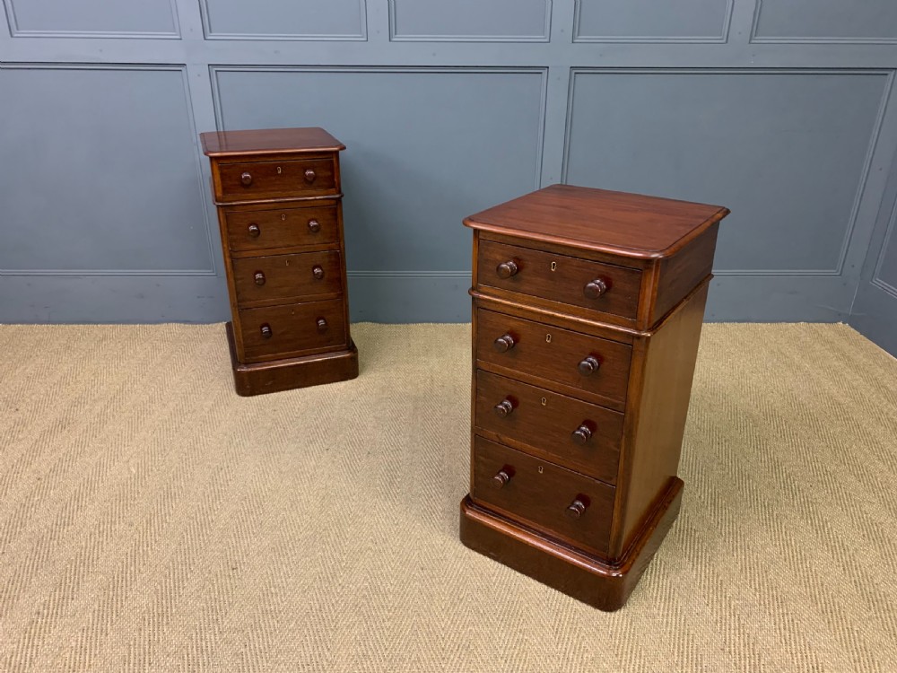 Pair of Victorian Mahogany Bedside Chests View VIII