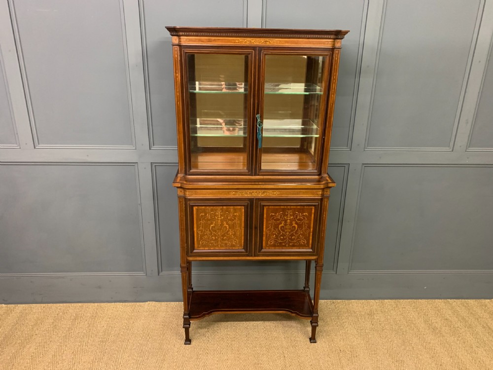 Edwards and Roberts Inlaid Mahogany Display Cabinet View II