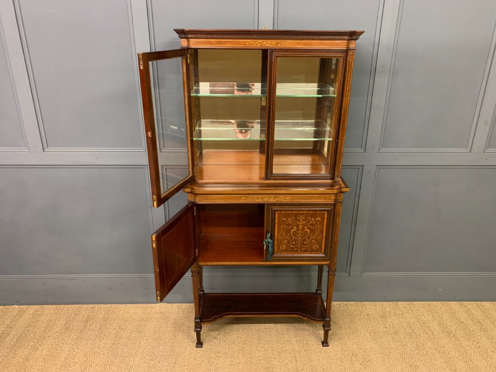 Edwards and Roberts Inlaid Mahogany Display Cabinet View III