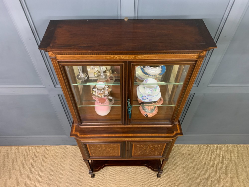 Edwards and Roberts Inlaid Mahogany Display Cabinet View IV