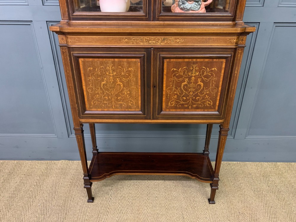 Edwards and Roberts Inlaid Mahogany Display Cabinet View VIII