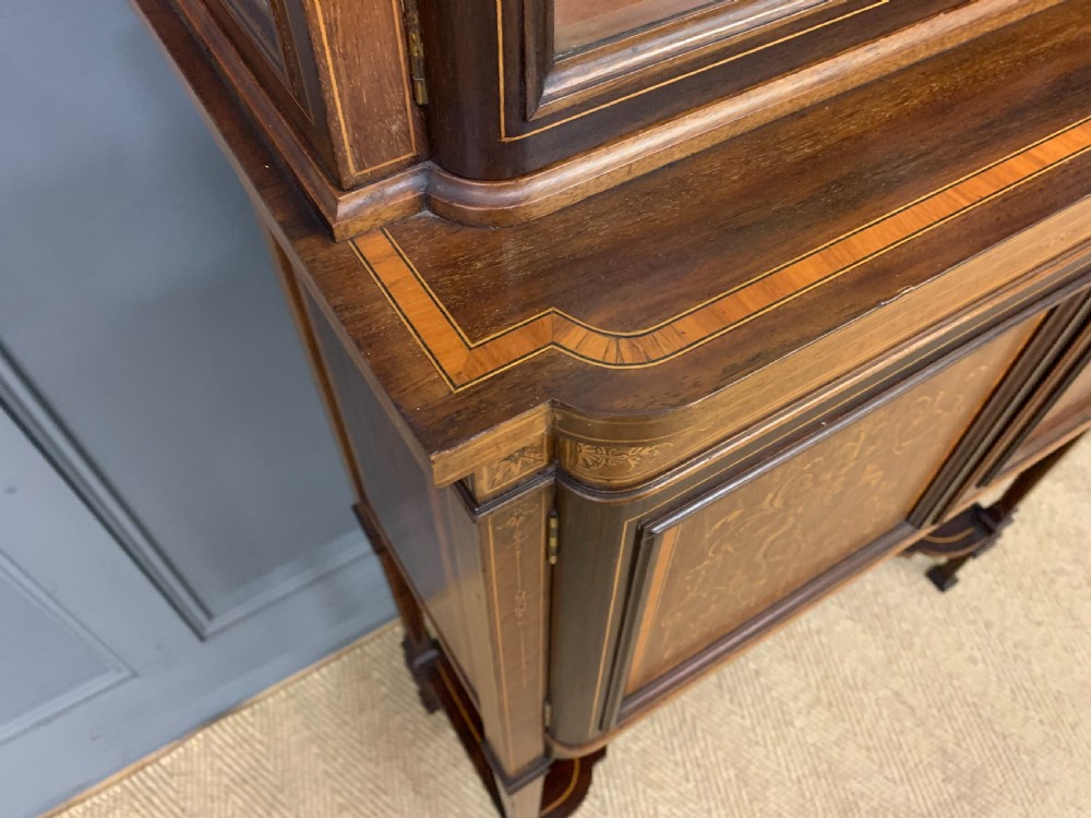 Edwards and Roberts Inlaid Mahogany Display Cabinet View X