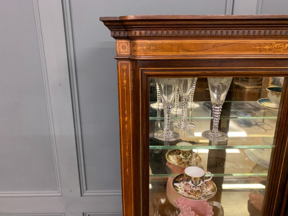 Edwards and Roberts Inlaid Mahogany Display Cabinet View XI