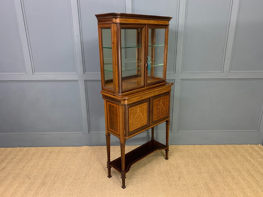 Edwards and Roberts Inlaid Mahogany Display Cabinet View XVII