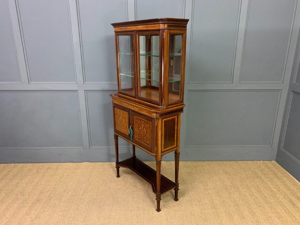 Edwards and Roberts Inlaid Mahogany Display Cabinet View XXII