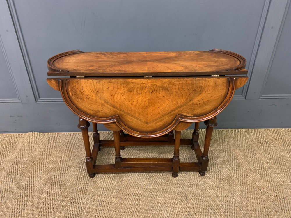 Burr Walnut Gate Leg Coffee Table View II