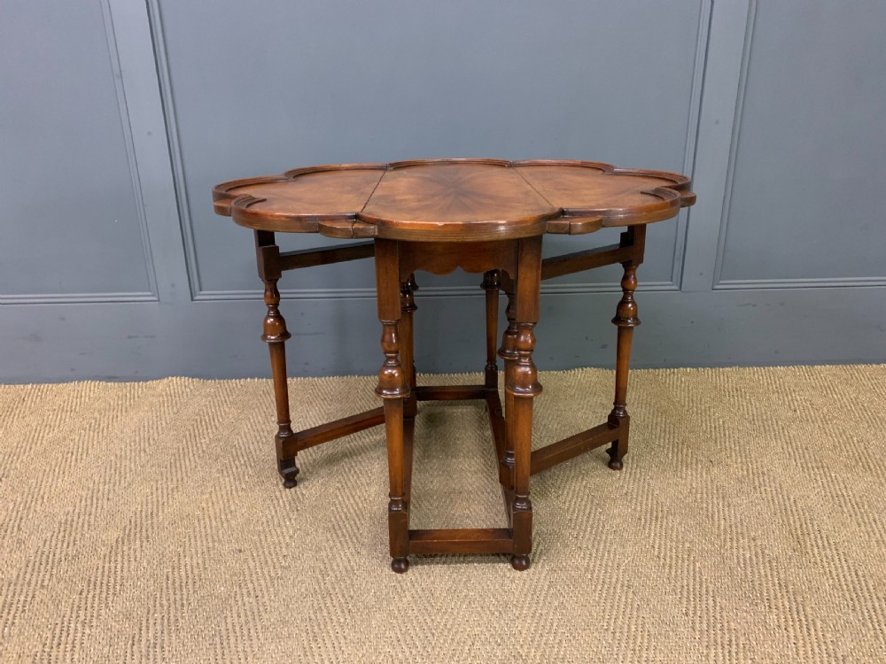 Burr Walnut Gate Leg Coffee Table View VII