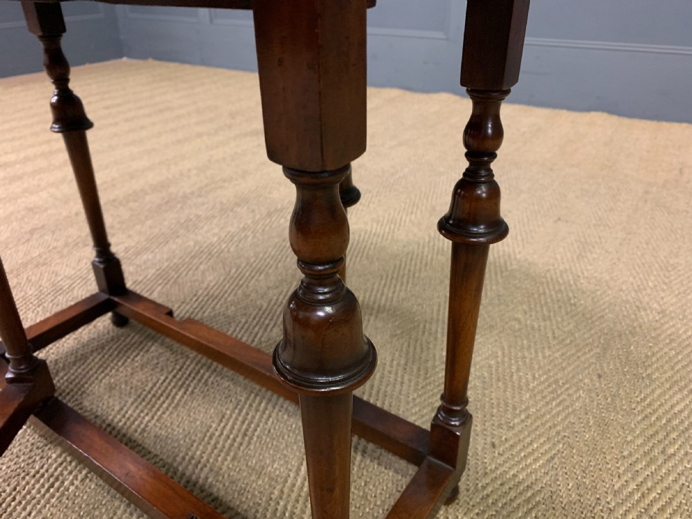 Burr Walnut Gate Leg Coffee Table View IX