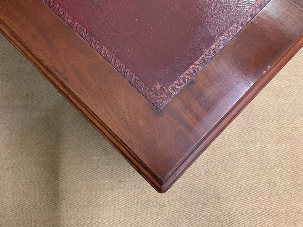 Large Victorian Walnut Pedestal Desk View XI