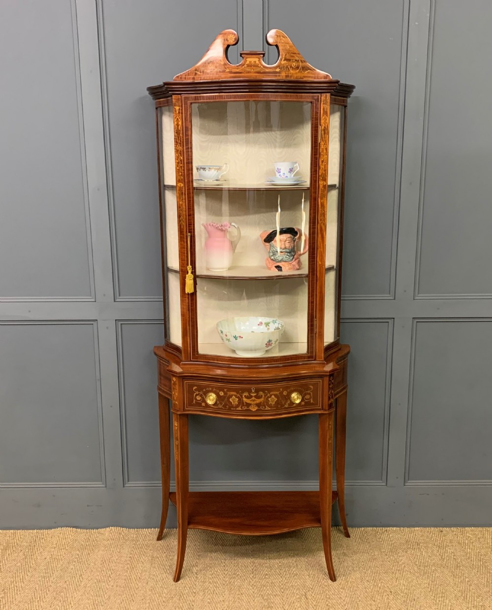 Edwards and Roberts Inlaid Mahogany Display Cabinet