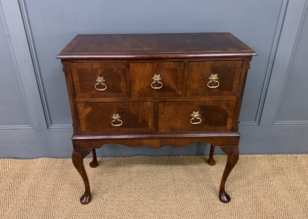 Queen Anne Style Burr Walnut Chest 