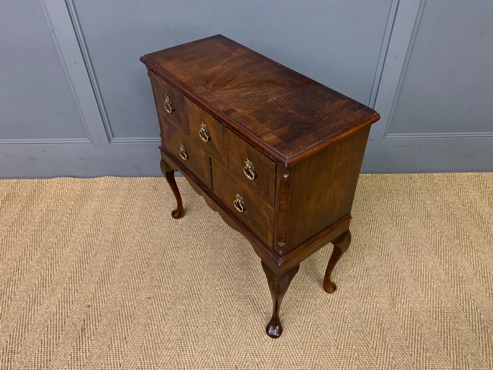 Queen Anne Style Burr Walnut Chest  View X