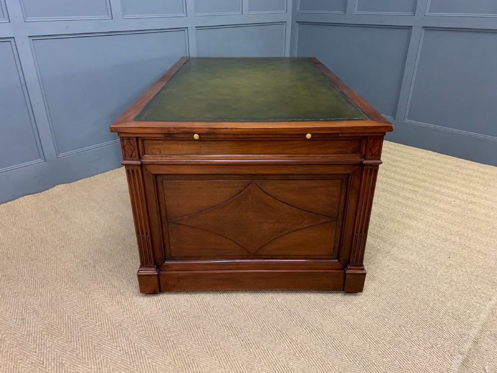 Large 19th Century Walnut Pedestal Desk View X