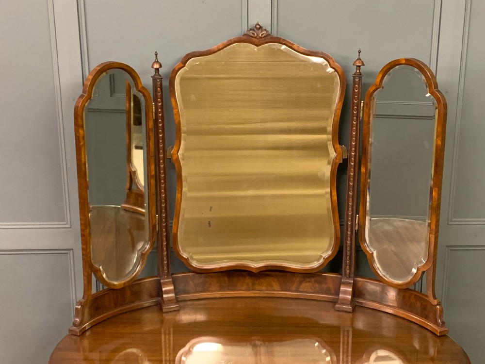 Flame Mahogany Kidney Shaped Dressing Table View II