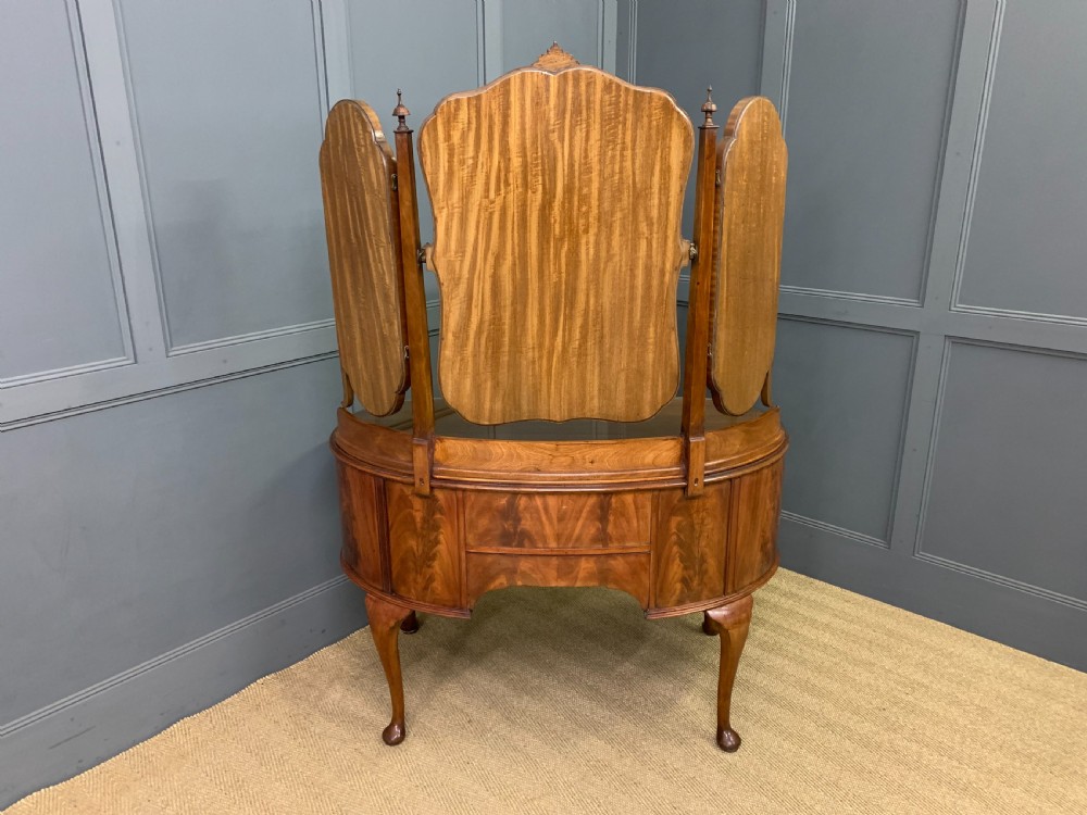 Flame Mahogany Kidney Shaped Dressing Table View XVI