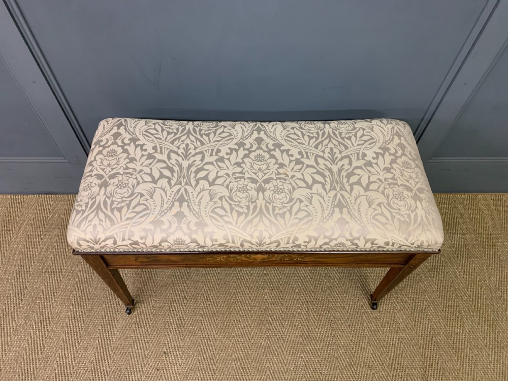 Inlaid Rosewood Duet Stool View III