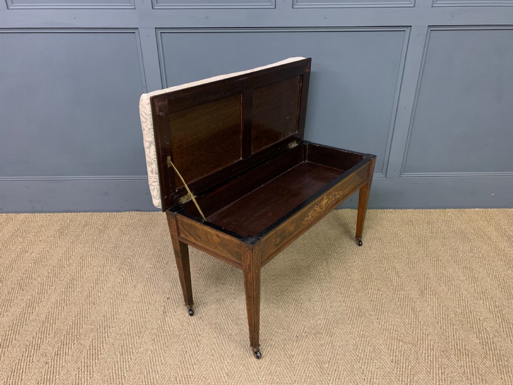 Inlaid Rosewood Duet Stool View VIII