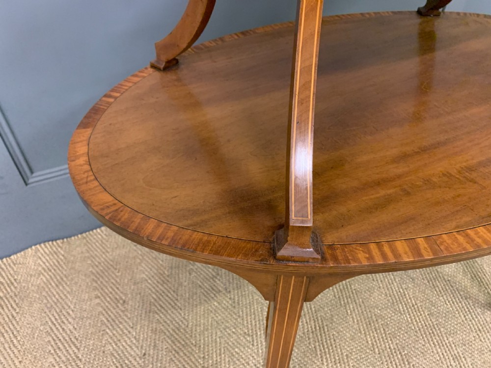 Edwardian Inlaid Mahogany Tray Top Table View IX